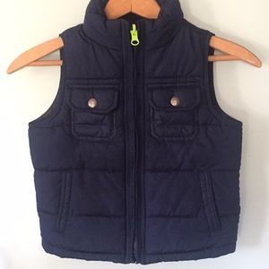 Baby GAP boys 3T navy blue puffy vest